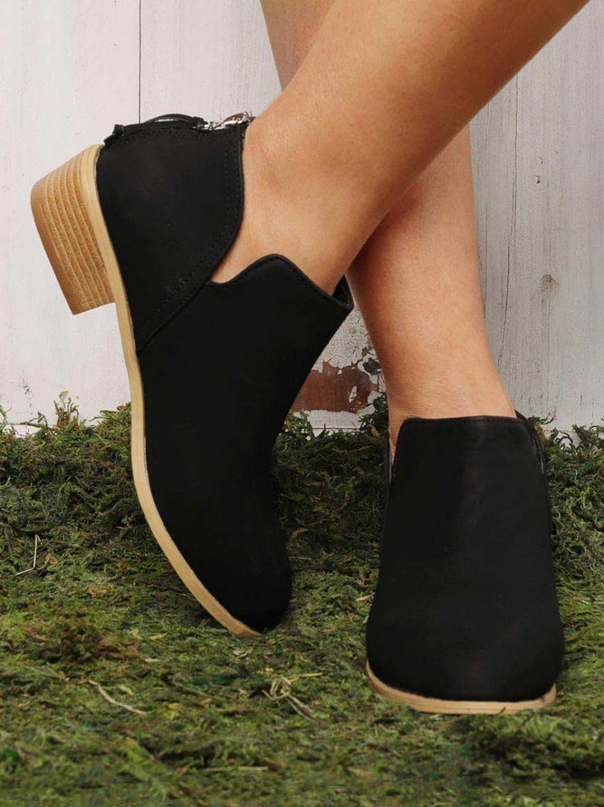 Chunky Heel Short Boots Female Non-slip Cute Bootie