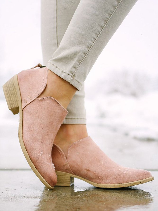 Chunky Heel Short Boots Female Non-slip Cute Bootie