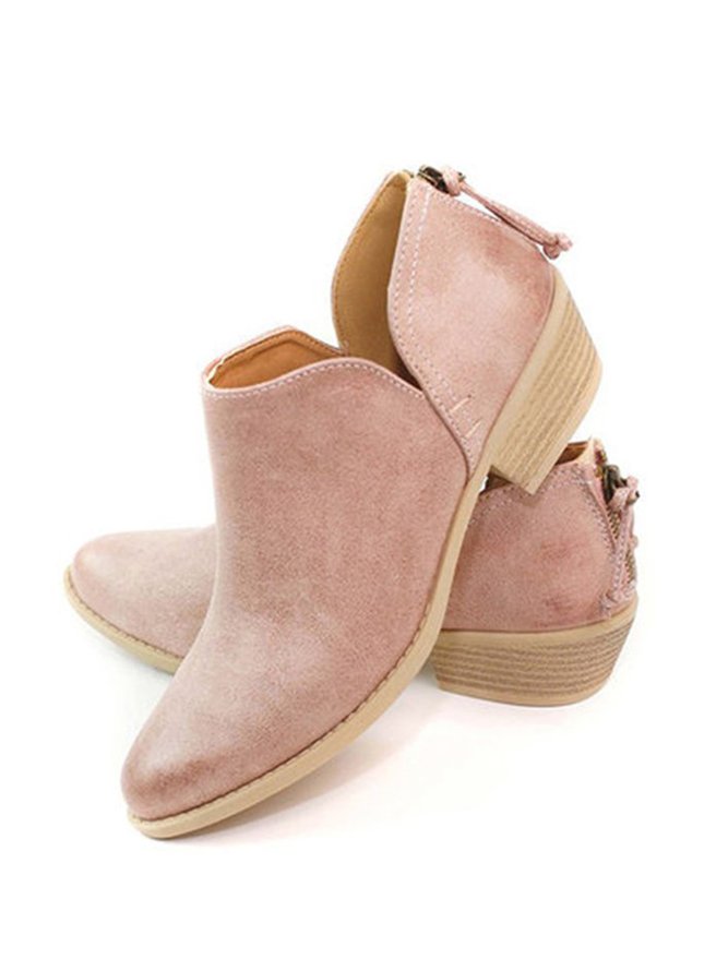 Chunky Heel Short Boots Female Non-slip Cute Bootie