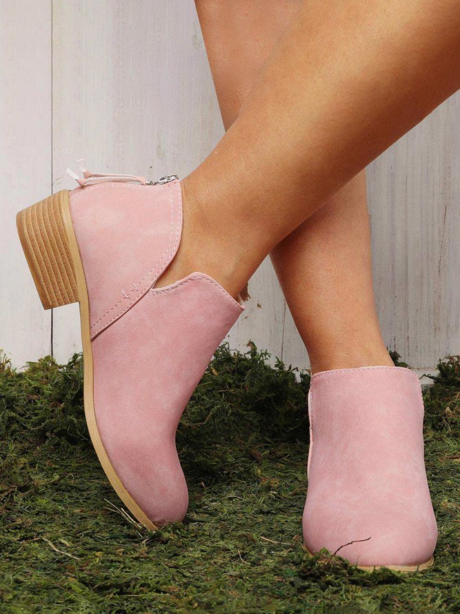 Chunky Heel Short Boots Female Non-slip Cute Bootie