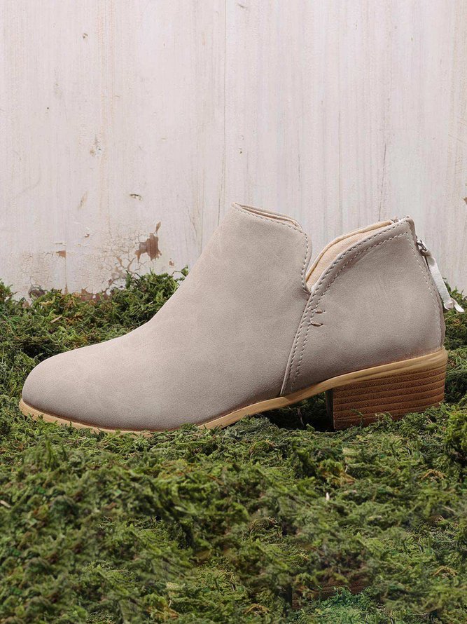 Chunky Heel Short Boots Female Non-slip Cute Bootie