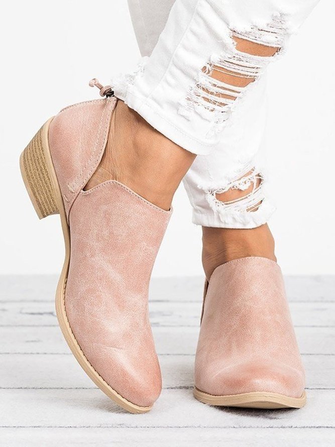 Chunky Heel Short Boots Female Non-slip Cute Bootie