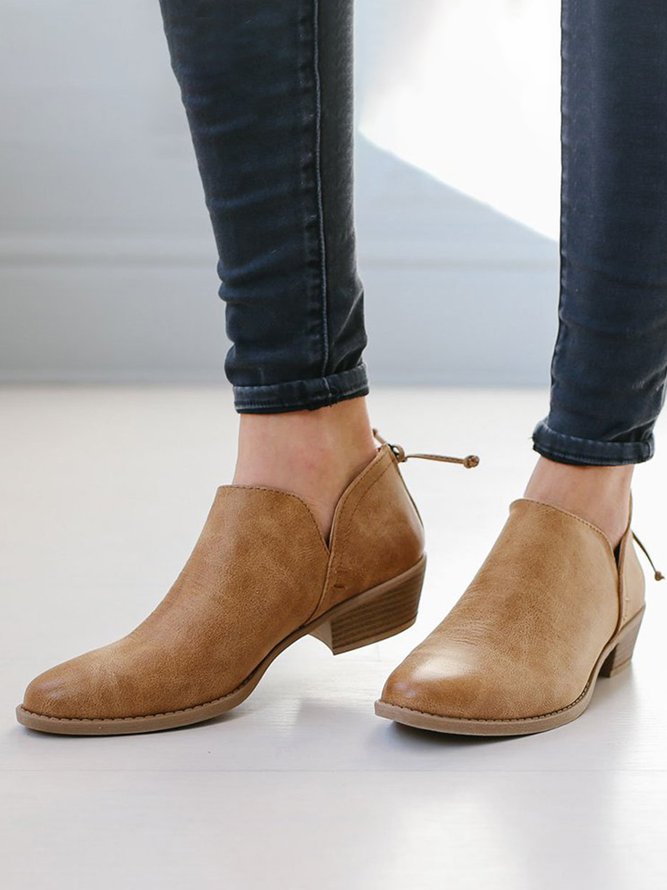 Chunky Heel Short Boots Female Non-slip Cute Bootie