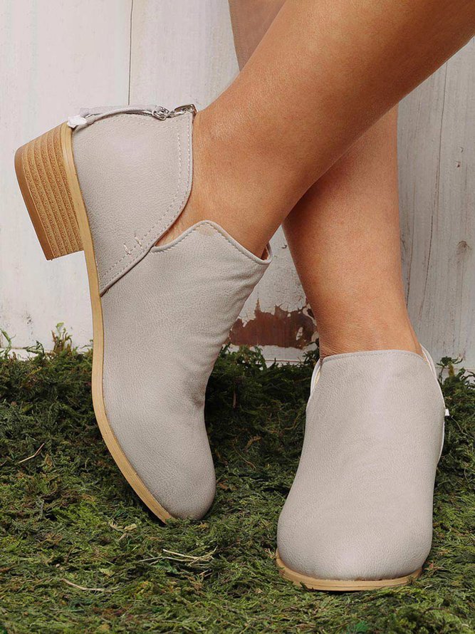 Chunky Heel Short Boots Female Non-slip Cute Bootie