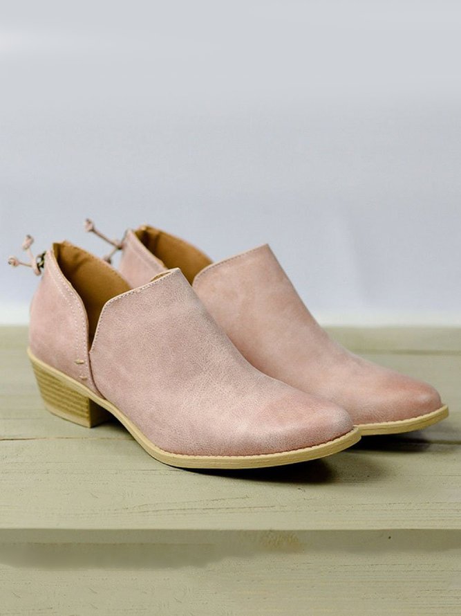 Chunky Heel Short Boots Female Non-slip Cute Bootie