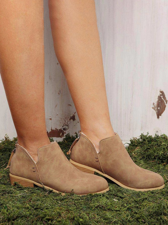 Chunky Heel Short Boots Female Non-slip Cute Bootie