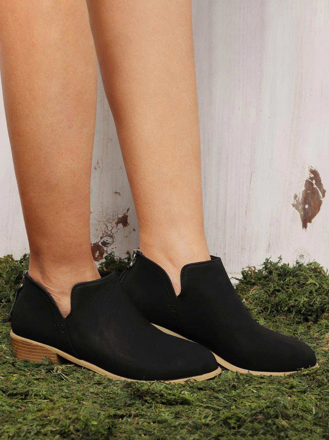 Chunky Heel Short Boots Female Non-slip Cute Bootie