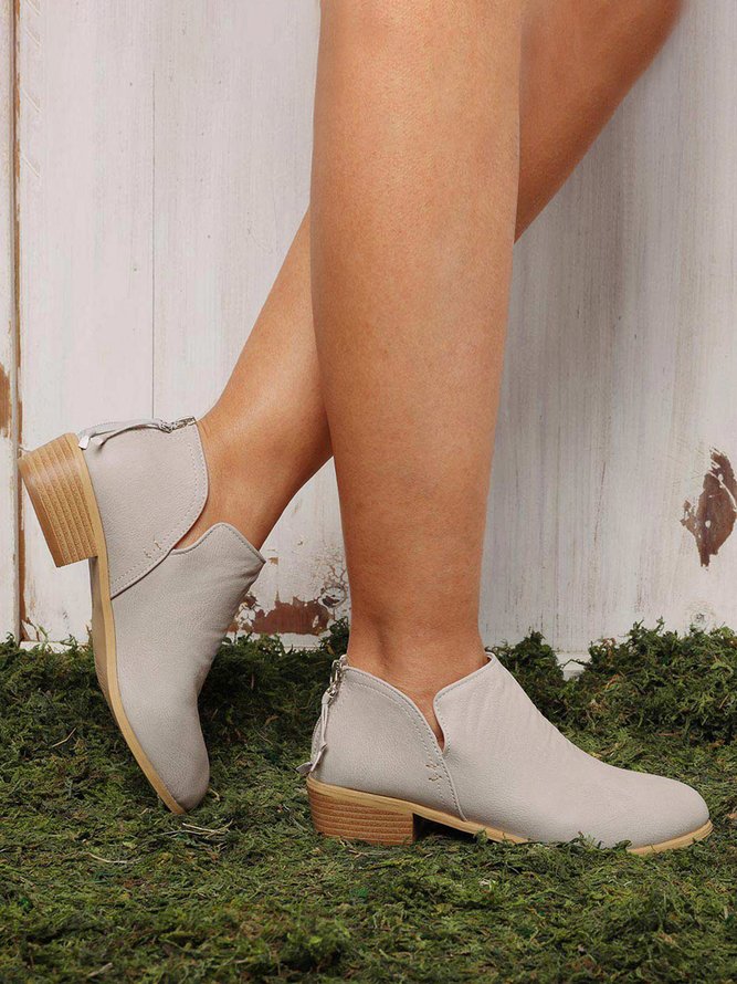 Chunky Heel Short Boots Female Non-slip Cute Bootie