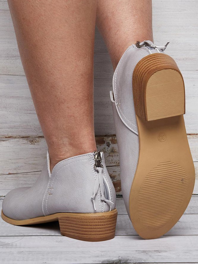 Chunky Heel Short Boots Female Non-slip Cute Bootie