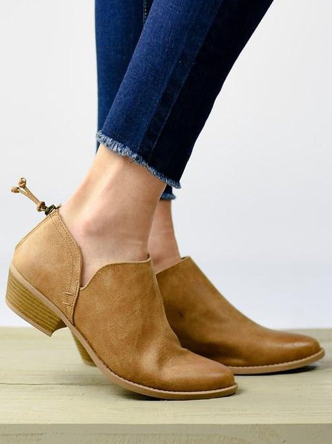 Chunky Heel Short Boots Female Non-slip Cute Bootie
