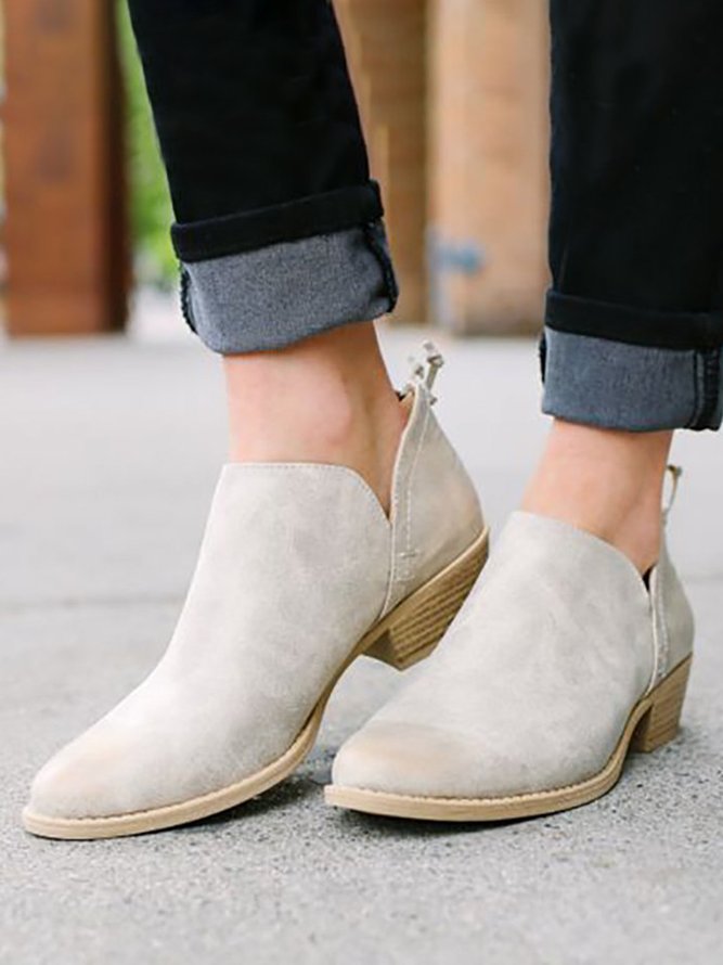 Chunky Heel Short Boots Female Non-slip Cute Bootie