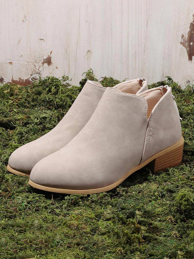 Chunky Heel Short Boots Female Non-slip Cute Bootie