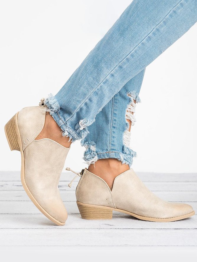 Chunky Heel Short Boots Female Non-slip Cute Bootie