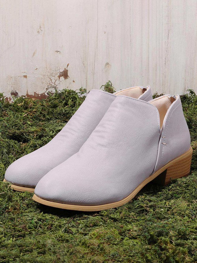 Chunky Heel Short Boots Female Non-slip Cute Bootie
