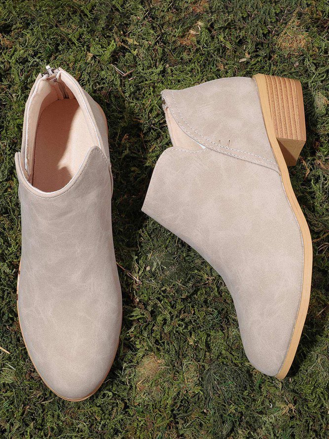 Chunky Heel Short Boots Female Non-slip Cute Bootie