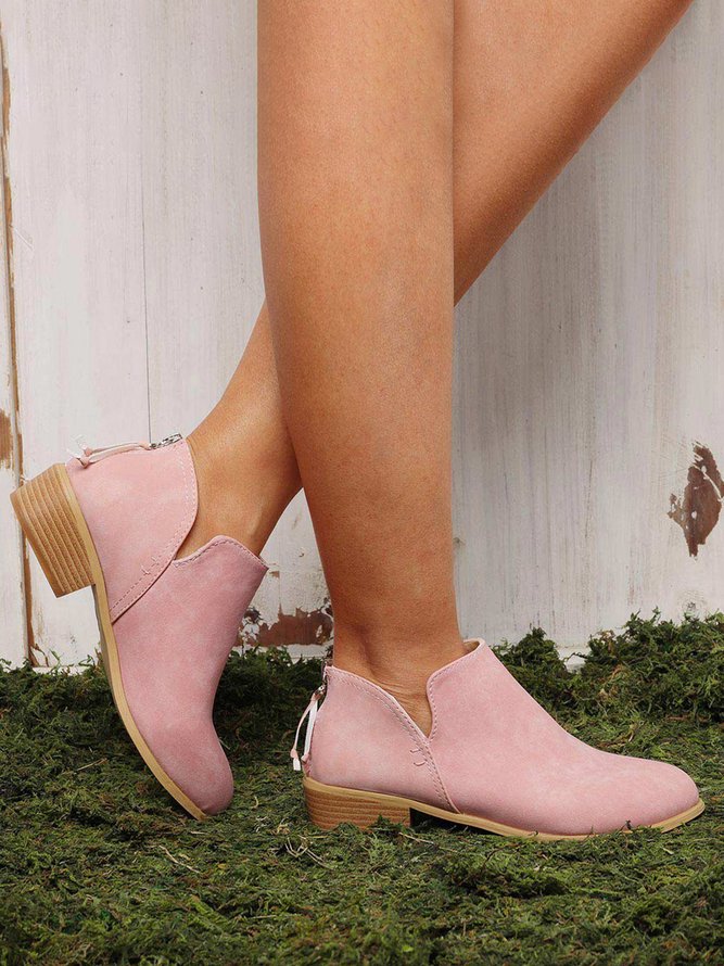 Chunky Heel Short Boots Female Non-slip Cute Bootie