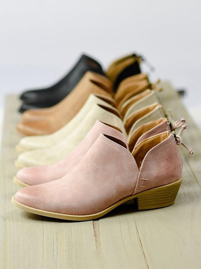 Chunky Heel Short Boots Female Non-slip Cute Bootie