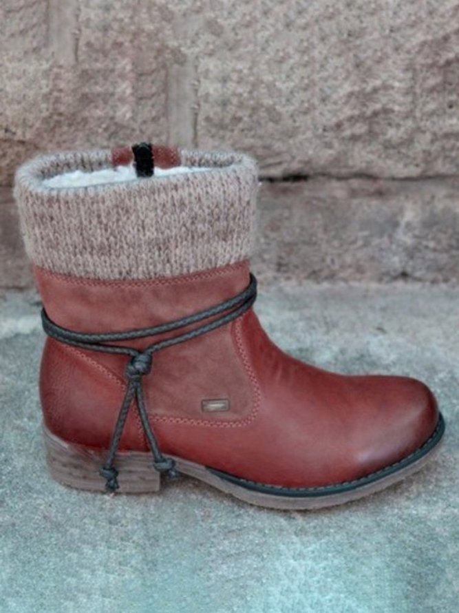 Basic round toe ankle boots with zipper
