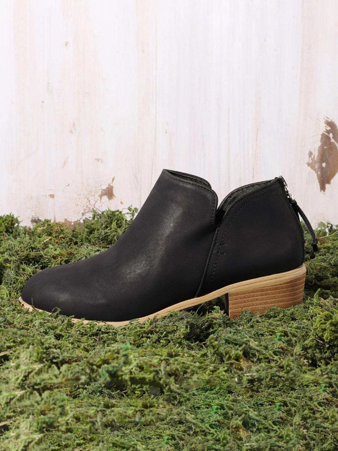 Chunky Heel Short Boots Female Non-slip Cute Bootie