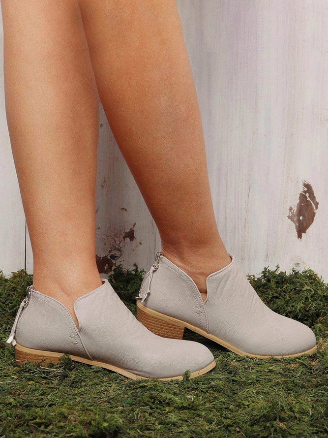 Chunky Heel Short Boots Female Non-slip Cute Bootie