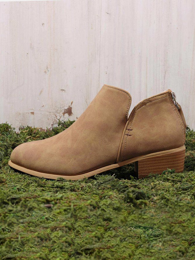 Chunky Heel Short Boots Female Non-slip Cute Bootie