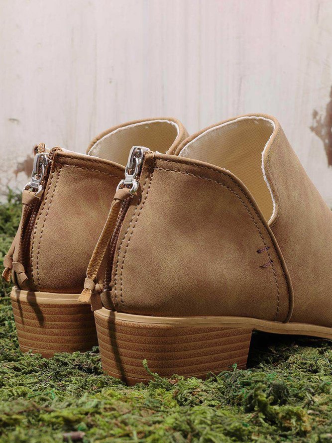 Chunky Heel Short Boots Female Non-slip Cute Bootie