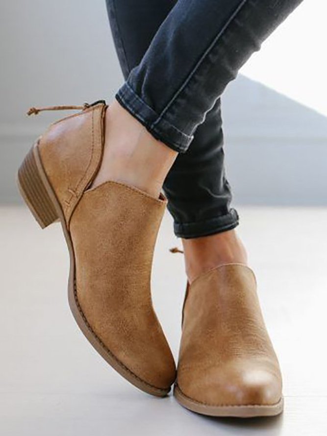 Chunky Heel Short Boots Female Non-slip Cute Bootie