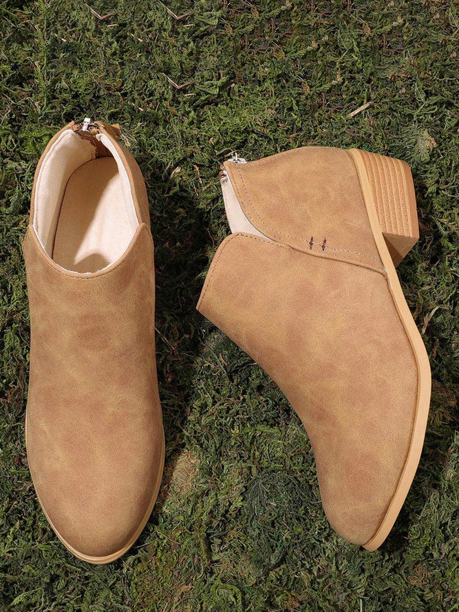 Chunky Heel Short Boots Female Non-slip Cute Bootie