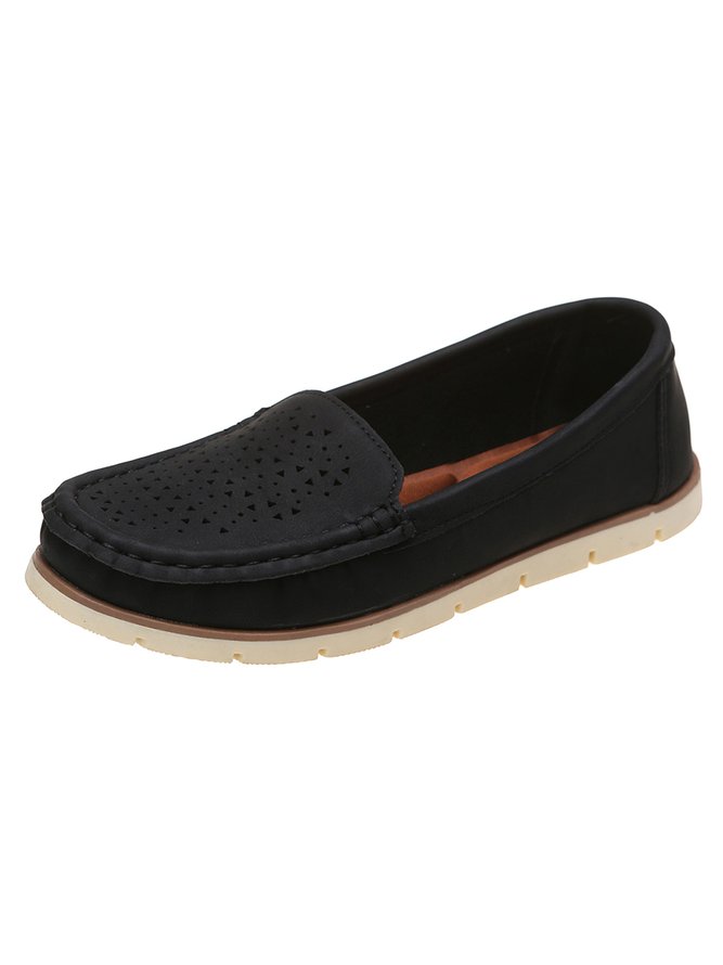 Simple Casual Hollow Breathable Loafers