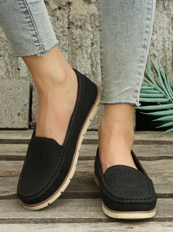 Simple Casual Hollow Breathable Loafers