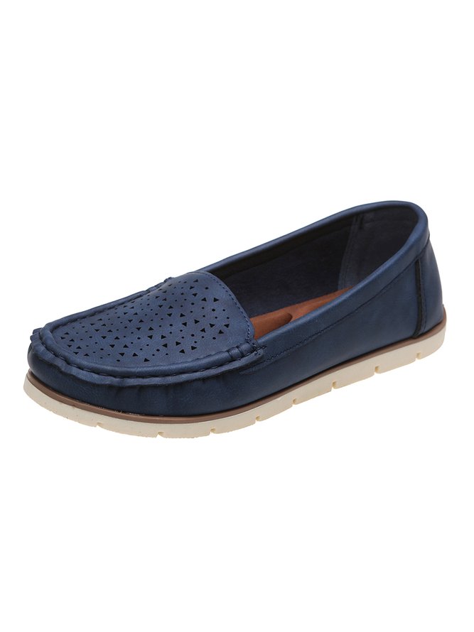 Simple Casual Hollow Breathable Loafers