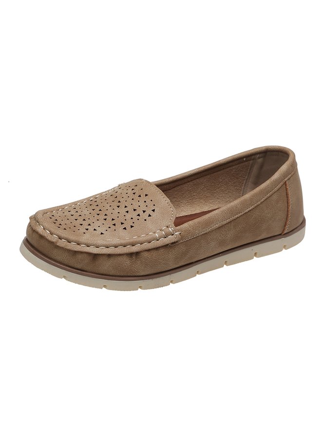 Simple Casual Hollow Breathable Loafers