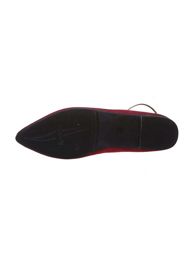 Pearl Metal Ring Anti-Suede Flats