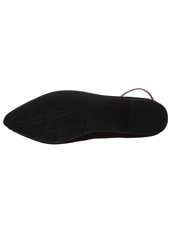 Pearl Metal Ring Anti-Suede Flats