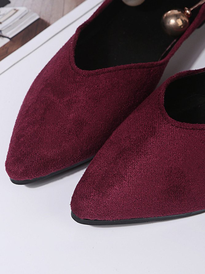 Pearl Metal Ring Anti-Suede Flats