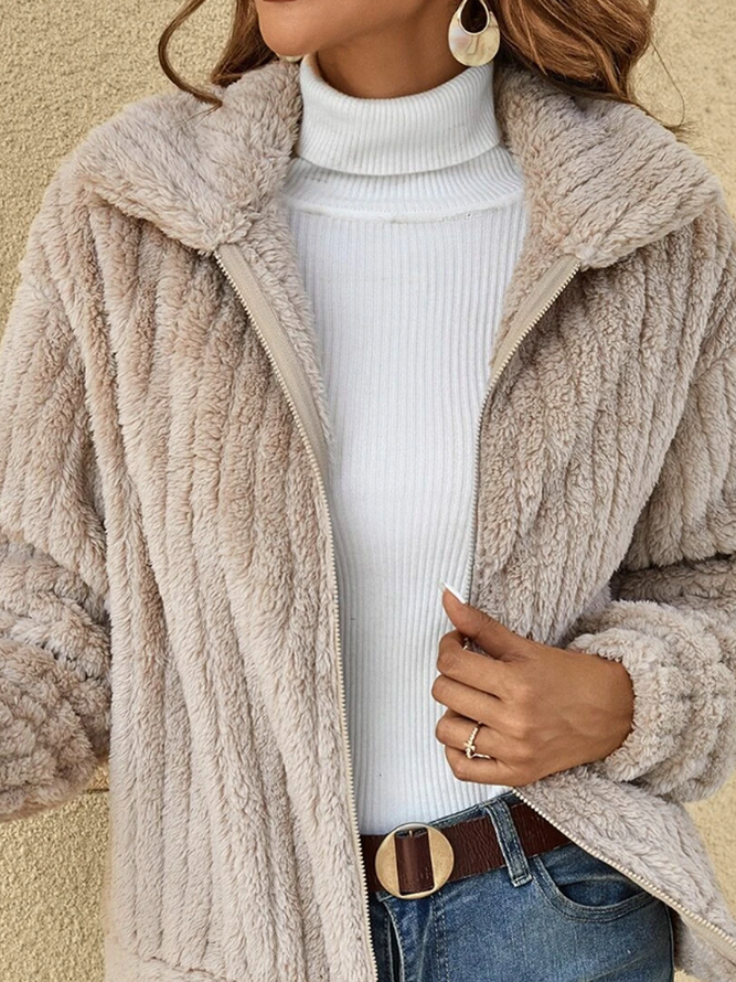 Casual Loose Others Teddy Jacket