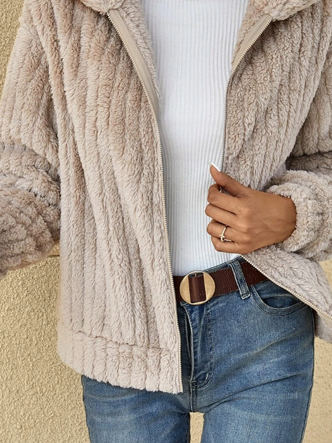 Casual Loose Others Teddy Jacket