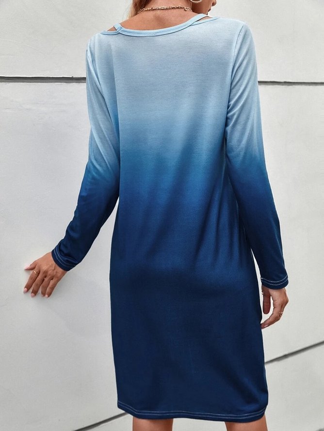Casual Loose Ombre Dress