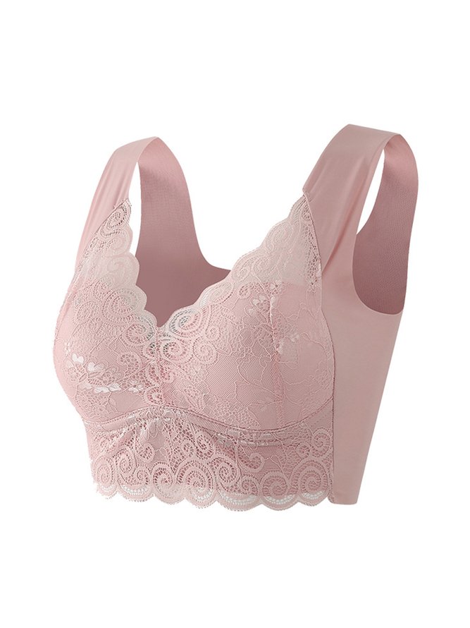 Women's Gathering Side Breasts Seamless Bras