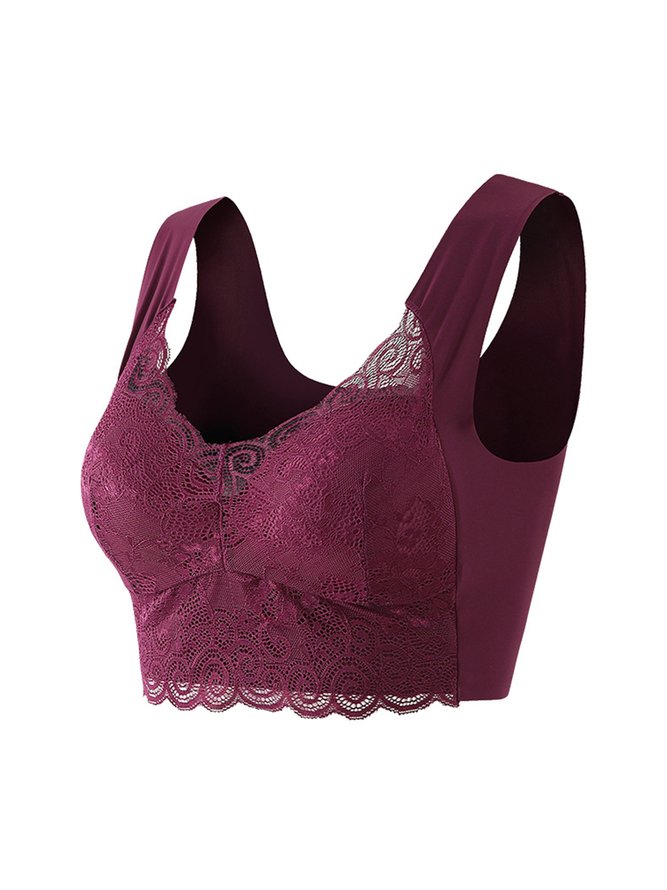 Women's Gathering Side Breasts Seamless Bras