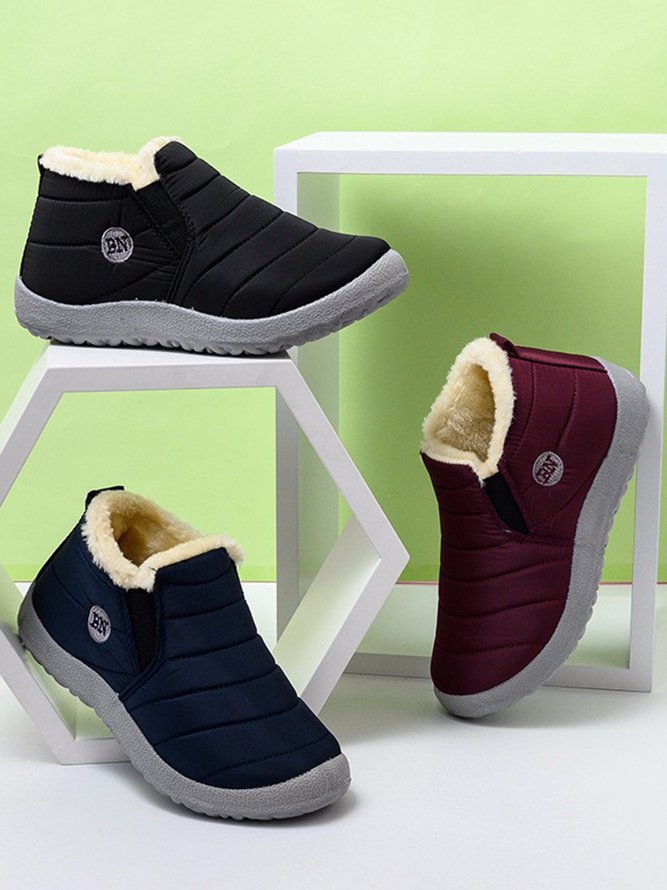 Winter Faux Fur Waterproof Windproof Warmth Snow Boots