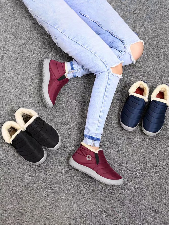 Winter Faux Fur Waterproof Windproof Warmth Snow Boots
