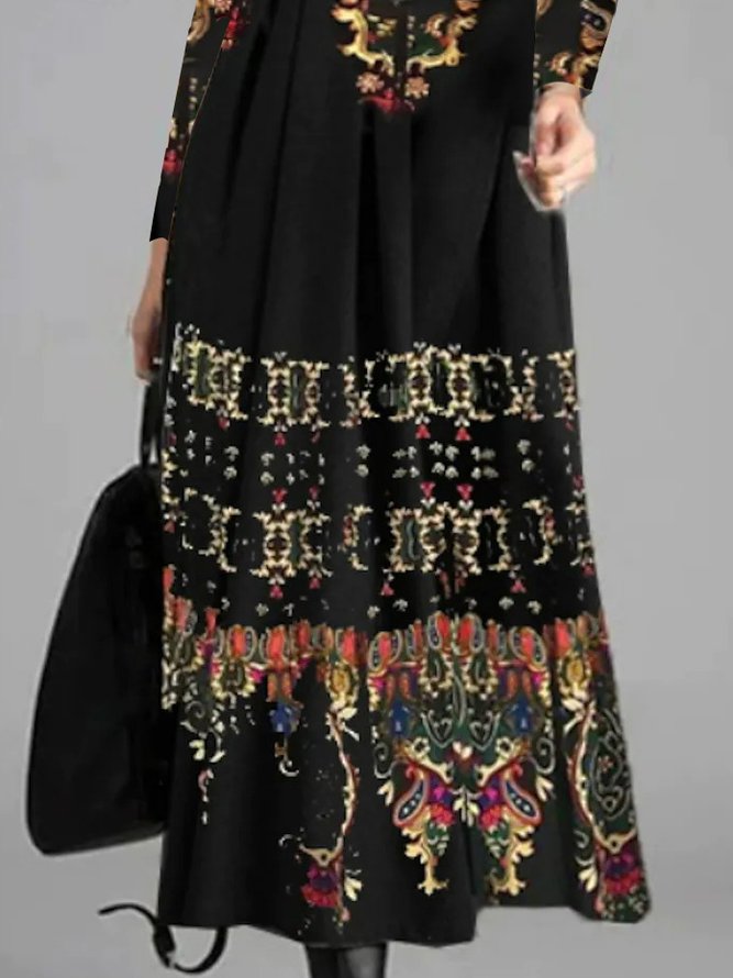 Crew Neck Ethnic Regular Fit Dress