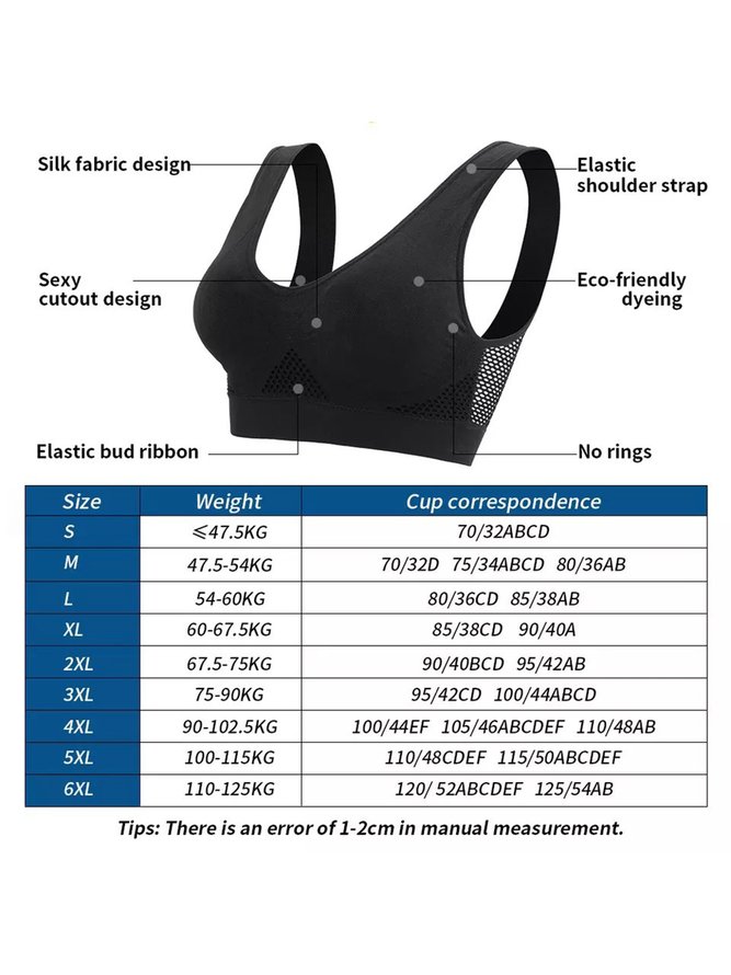 Perforated Seamless Sports Bra Plus Size justfashionnow