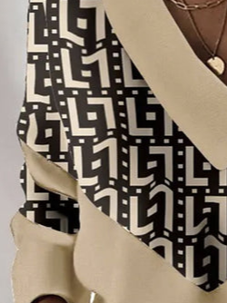 Geometric Print Patchwork Casual Loose Sweatshirt