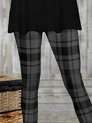 Plaid Casual Leggings