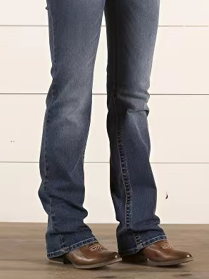 Casual Plain Denim Jean Without Belt