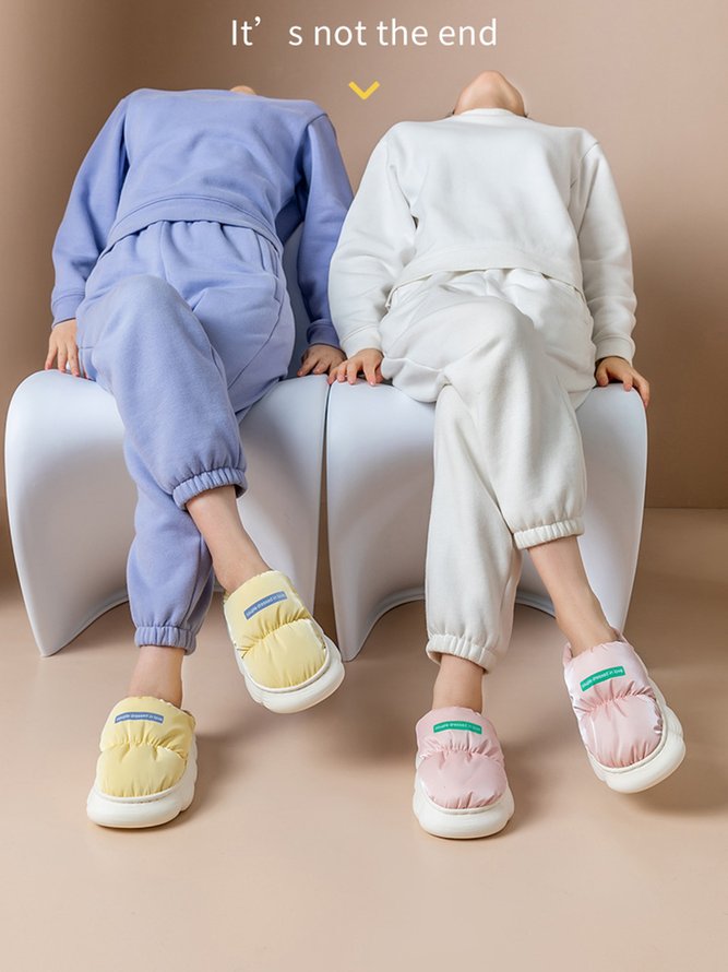 Down Warm Couples Home Warm Slippers