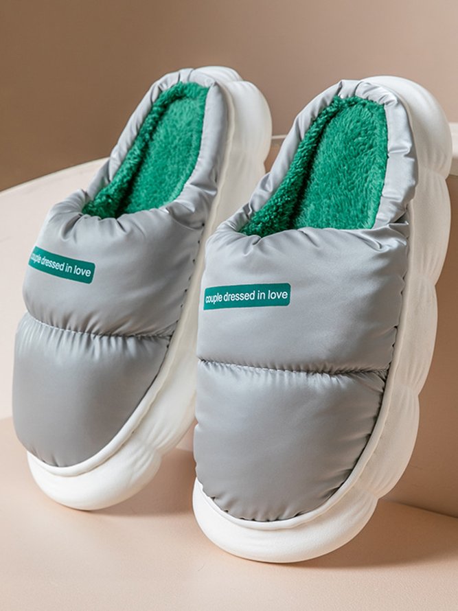 Down Warm Couples Home Warm Slippers