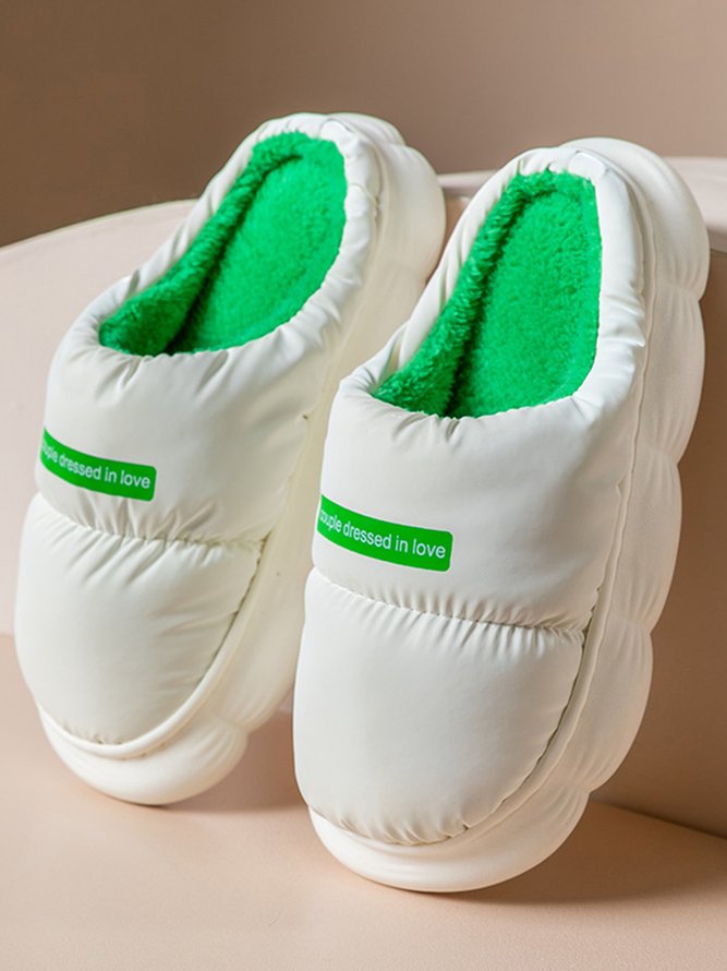 Down Warm Couples Home Warm Slippers